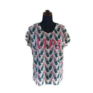 Hanny Deep womens lips lipstick themed nylon top